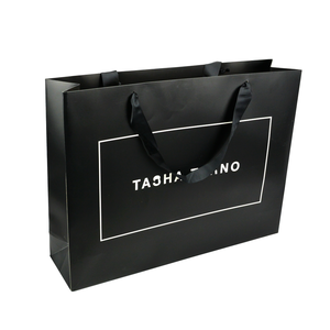 Bolsas De Papel Por Mayor Bolsa De Papel Personalizada Con Logo Impreso Bolsa De Compras Negra - Product Image 3