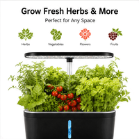 Kit de culture hydroponique à 6 trous avec connexion Wi-Fi, éclairage LED automatique et circulation d'eau pour la culture d'herbes aromatiques en intérieur