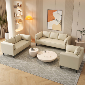 Juego de Sofás Dobles Sencillos de Lujo para Apartamentos Pequeños, Rectangulares, de Madera y Tela, con Patas de Acero Inoxidable y Relleno de Esponja para Salas de Estar - Product Image 6