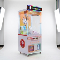 BBY Machine à griffes en métal avec néons LED, 110V, à monnayeur, jeu d'arcade avec support espagnol pour centre commercial et centre de divertissement