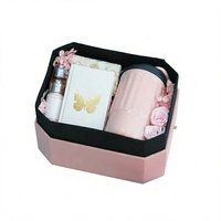 Boîte cadeau octogonale en cuir PU de luxe YZ avec poignée, boîtes rigides en carton personnalisées avec logo pour souvenirs de mariage