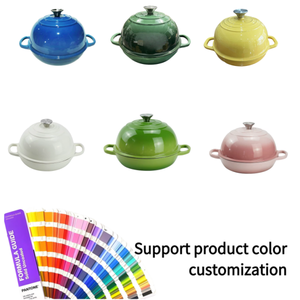 Casserole <span class=keywords><strong>en</strong></span> <span class=keywords><strong>fonte</strong></span> émaillée <span class=keywords><strong>en</strong></span> gros avec boîte et logo personnalisés pour promotions cadeaux - Product Image 6