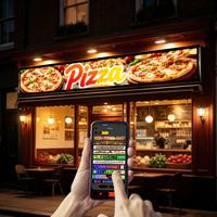 Panneau d'affichage LED enroulable GIF2.5m RGB IP65 avec contrôle intelligent par application pour vitrine de magasin, publicité de marché nocturne