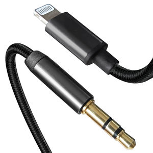 Daioolor Nylon trenzado MFi luz Ning a 3,5mm conector de <span class=keywords><strong>auriculares</strong></span> adaptador macho coche aux <span class=keywords><strong>cable</strong></span> de audio para <span class=keywords><strong>iPhone</strong></span> 12/<span class=keywords><strong>13</strong></span> pro Max - Product Image 2