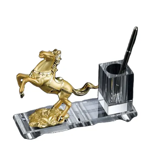 M140 New Metal Horse Fancy Pen Holder For Office Decoration