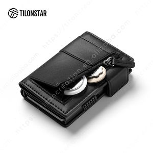 TILONSTAR TVC332 Porte-cartes d'affaires portable en cuir de grande capacité personnalisé Porte-cartes de crédit bancaire Portefeuille pour hommes - Product Image 4