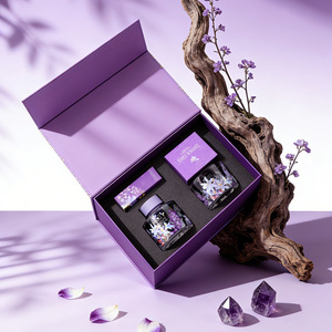 LANJO Purple Aromatherapy Gift <b>Set</b> with Diffuser Stones Flameless Fragrance Premium <b>Essential</b> <b>Oil</b> Ornament for Home Decoration - Product Image 5