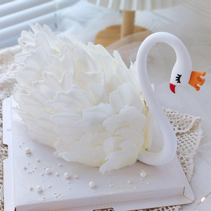 Soft Vinyl 3D Swan Neck <b>Cake</b> Decor Heart Shape Black White Pink Reusable Valentine'S Day <b>Cake</b> <b>Decorating</b> <b>Supplies</b> - Product Image 2