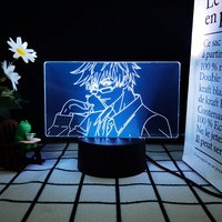 Lampe d'anime 3D mignonne populaire Logo personnalisé disponible 7 couleurs changeantes Lumière de nuit décorative pour adolescents