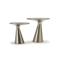 Table d'appoint en verre amovible de style nordique créatif, design minimaliste italien - Meubles en fibre de verre