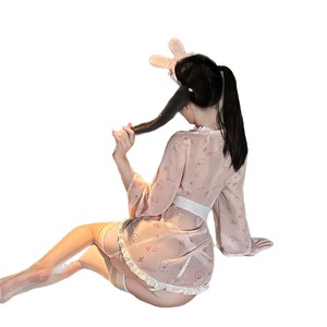 Lencería Sexy de Noche, Kimono Juego de Imitación, Adorable y Seductor, Vestido Dulce y Delicado, <span class=keywords><strong>Faja</strong></span> de Mariposa, Disfraz de Sirvienta - Product Image 5