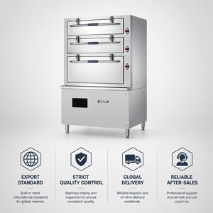 Commercial Three-Deck Induction Seafood <b>Steamer</b> Cabinet 20-30kW for Restaurants Hotels Catering and Food Service Dealers - Product Image 6