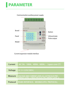 Acrel เครื่องวัดพลังงาน ADW210-D16-4S 4วงจร<span class=keywords><strong>3</strong></span>เฟสหลายช่องทาง100A/20mA CTS <span class=keywords><strong>IOT</strong></span> มิเตอร์วัดพลังงานสำหรับตรวจสอบพลังงาน - Product Image 4
