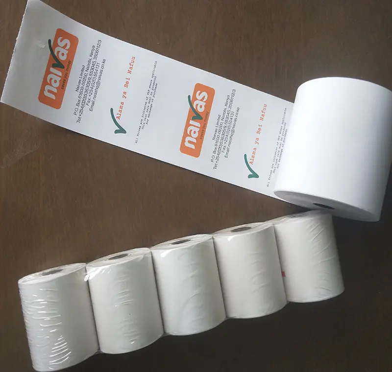 थर्मल कागज चिकनाई रंग स्पष्ट टाइपिंग कागज 3 1/8 60mm