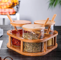 Pot de rangement pour riz en verre classique fait à la main, 5L, transparent, grande capacité, hermétique, écologique, avec couvercle à rabat, distributeur, récipient de cuisine
