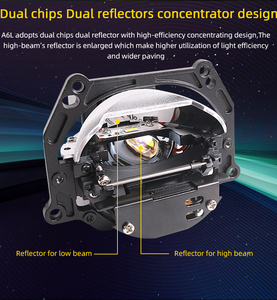 Đèn pha projector <span class=keywords><strong>Bi</strong></span> LED <span class=keywords><strong>3</strong></span> inch 74W, 6000K trắng, 12V, độ sáng cao 10000 lumens, thay thế cho A4 Fit - Product Image 4