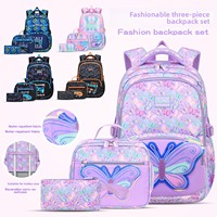 Sac à dos enfant trois pièces Twinkle Cross-Border, style dessin animé, grande capacité, unisexe, pour l'école primaire, imperméable, nouveau modèle