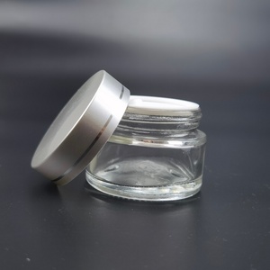 ขวดแก้วใสสีเขียวฟ้าแบบกำหนดเอง ขวดบรรจุภัณฑ์ครีมบำรุงผิวหน้าและรอบดวงตา ฝาสีเงินสีทอง ขนาด 10 มล. 15 มล. 20 มล. 30 มล. 50 มล. กระป๋อง - Product Image 3