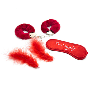Tenue de bondage pour femmes adultes, rouge ou noir, 3 pièces, livraison gratuite - Product Image 1