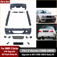 Kit de Conversión de Parachoques Delanteros y Traseros Estilo M3 para BMW Serie 3 E46 1998-2004, con Rejilla y Faldones Laterales