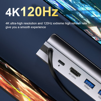 ULT-unite CE Rog Ally 6 en 1 Hub USB-C Station d'accueil 4K 120Hz HDMI pour Steam Deck Station d'accueil Nintendo Switch Oled PC
