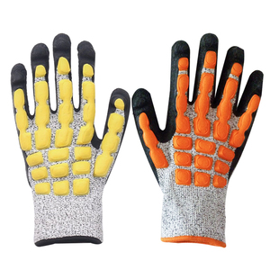 corte resistentes a la perforación de grado 5 resistente al impacto Plock de goma de seguridad guantes de trabajo - Product Image 6