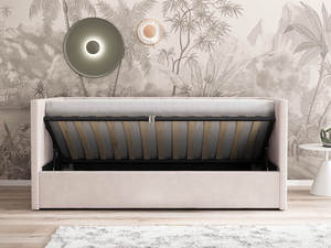 Divano <span class=keywords><strong>letto</strong></span> <span class=keywords><strong>singolo</strong></span> imbottito (<span class=keywords><strong>90x200</strong></span>) con contenitore - Product Image 5