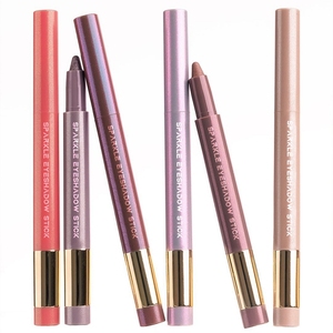 Etiqueta privada Crema Sombra de ojos Stick Alto pigmento Lápiz de maquillaje a prueba de agua Polvo de dos cabezas para el tono de piel oscura Acabado brillante - Product Image 1