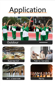 Sodlk S1115 200W Xách Tay <span class=keywords><strong>PA</strong></span> Hệ Thống Loa Với 2Pcs Micro Không Dây, 200W Máy Karaoke Cho Đảng/Ngoài Trời - Product Image 6