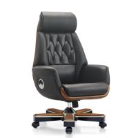 Chaise de bureau pivotante moderne de haute qualité, chaise de direction en cuir contemporaine pour les professionnels, les cadres, les PDG