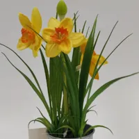 2021 novo design artificiais flores on-line artificiais narcissus flor bonsai