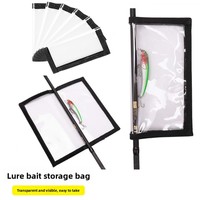 Housse de protection pour hameçons en PVC durable de l'usine OEM Lion, avec doublure intérieure souple anti-emmêlement, sac de rangement pour matériel de pêche pour boîtes à accessoires