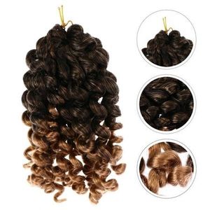 Extensions de cheveux humains ondulés bouclés colorés au crochet, nœuds miracle, tresses bohèmes, cheveux au crochet <span class=keywords><strong>invisibles</strong></span> - Product Image 2