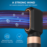 6 en 1 ionique électrique cheveux Styler haute vitesse souffleur de cheveux sèche-cheveux brosse à Air chaud Wrap Styler 1000W puissance AC moteur diffuseur buse