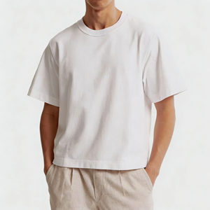 T-shirt Boxy Ajusté Personnalisé pour Fabricant – Coton Lourd Grande Taille – T-shirt Court Boxy 100% Coton avec Impression DTG Graphique - Product Image 1