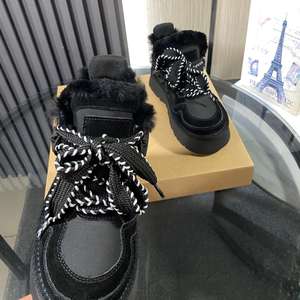 Botas de Nieve de Invierno Cómodas Unisex con Parte Superior de Tela, Forro de Piel, Plataforma, Amortiguación, Tendencia de Moda para Celebridades - Product Image 3