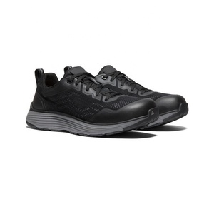 Baskets de sport pour hommes de course noires respirantes tricotées avec logo personnalisé SMD - Product Image 3