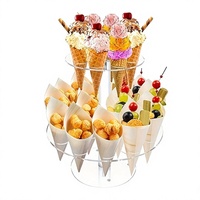 Présentoir à Gâteaux de Mariage en Acrylique Poli Écologique Moderne, Vente en Gros Usine, Fournitures de Buffet Multifonctionnelles d'Extérieur