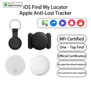 Etiqueta Inteligente con <span class=keywords><strong>GPS</strong></span> y Bluetooth para <span class=keywords><strong>iPhone</strong></span>, Localizador de Objetos, Resistente al Agua (JHX07) - Negro-Blanco - Superficie Metálica Brillante - Product Image 4