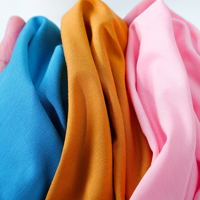 Knitted Stretch Comfortable Soft 95 Viscose 5 Spandex Cotton Single Jersey Fabric for T Shirt