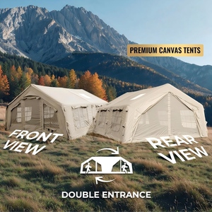 Tentes gonflables d'extérieur <span class=keywords><strong>de</strong></span> 17 mètres carrés pour le camping avec cheminée, <span class=keywords><strong>tente</strong></span> en <span class=keywords><strong>toile</strong></span> <span class=keywords><strong>de</strong></span> luxe <span class=keywords><strong>gonflable</strong></span> à deux pièces, installation facile, grande maison - Product Image 4