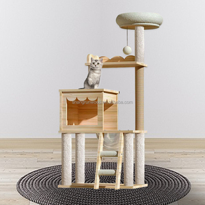 Sỉ đồ chơi thú cưng bằng nhung, đồ chơi thú cưng cao cấp, nhà cây leo cho mèo lớn, trụ cào móng, cây leo gỗ cho mèo - Product Image 3