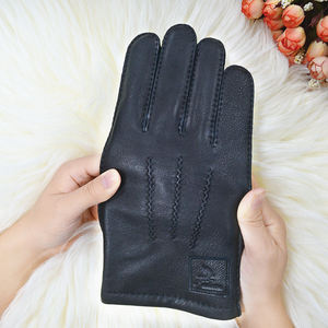 Guantes de Conducción de Cuero Genuino Premium para Invierno, Diseño Personalizado, Guantes de Ciclismo de Piel de Ciervo con Forro - Product Image 2