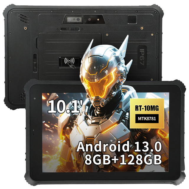 New 10.1 Inch Rugged Android 13 MTK 10000mAh Battery Tablet IP68 Waterproof Dustproof Shockproof Industrial