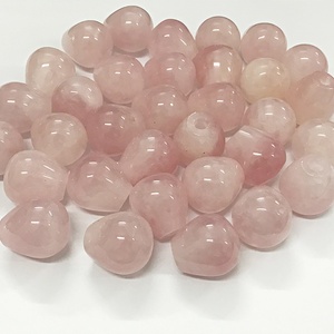 Globos de cuarzo rosa Bolas de cristal natural para hacer joyas Cuentas de cristal grandes para rodillos de masaje facial - Product Image 4