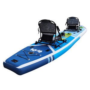 Kayak inflable LCO-Sport de 500x90x15 cm, bote de pesca en tándem con asiento y tabla de paddleboard para deportes acuáticos - Product Image 4