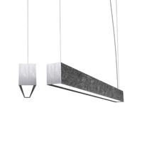 Zhongshan luminaires en aluminium haute luminosité lentille acrylique prismatique feutre acoustique éclairage linéaire led pour bureau pour atelier