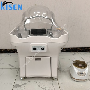 Bac à shampoing portable de luxe Kisen blanc avec réservoir d'eau, sans tuyauterie, pour salon de manucure et mobilier de coiffure - Product Image 5