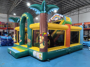 Vendita calda per bambini castello gonfiabile giungla gonfiabile scivolo Combo casa di rimbalzo castello per il noleggio del partito - Product Image 4