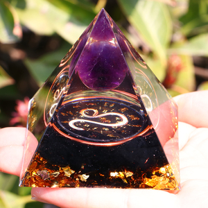 50mm 60mm Tierkreis Kristall Heil pyramide 12 Tierkreis Meditation Kristall Orgon Orgonit Pyramide - Product Image 5